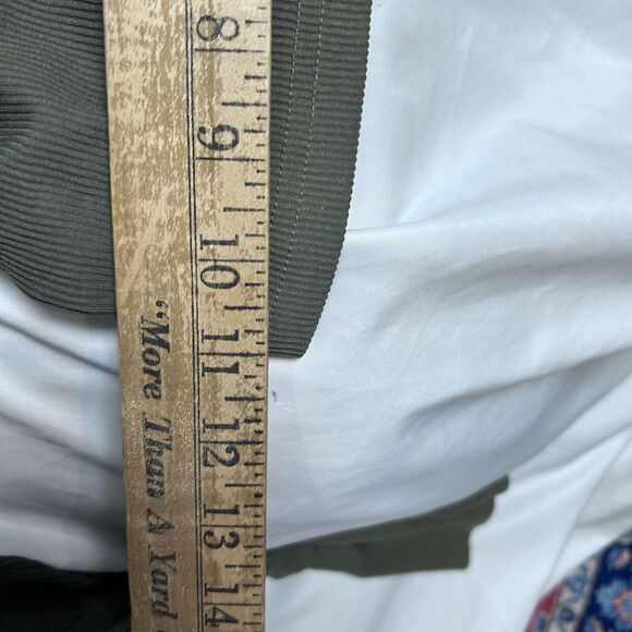 Pretty Garden Womens Olive Green Stretch Ribbed Mock Neck Jumpsuit Wide Leg XL - Picture 12 of 12